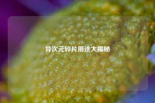 异次元碎片用途大揭秘