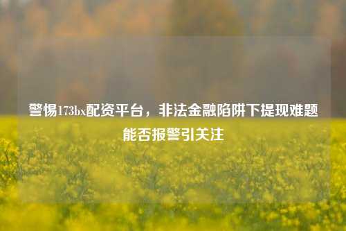 警惕173bx配资平台，非法金融陷阱下提现难题能否报警引关注