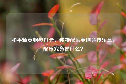 和平精英钢琴打卡,独特配乐奏响竞技乐章,配乐究竟是什么?