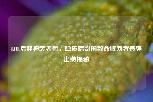 LOL后期神装老鼠，隐匿暗影的致命收割者最强出装揭秘