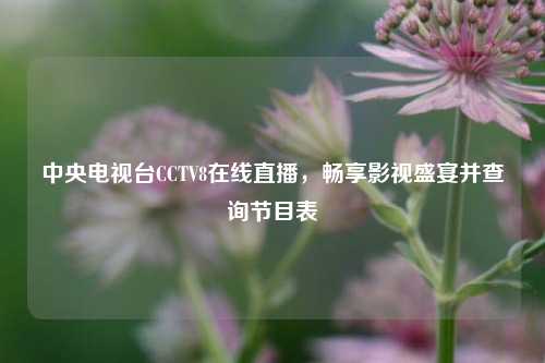 中央电视台CCTV8在线直播，畅享影视盛宴并查询节目表