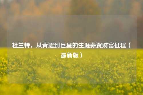 杜兰特,从青涩到巨星的生涯薪资财富征程(最新版)
