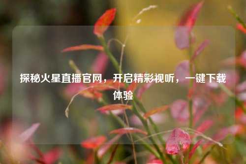 探秘火星直播官网，开启精彩视听，一键下载体验