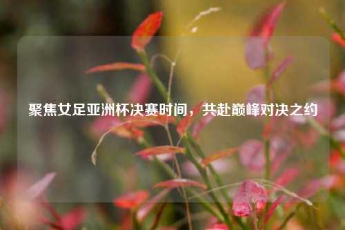 聚焦女足亚洲杯决赛时间，共赴巅峰对决之约