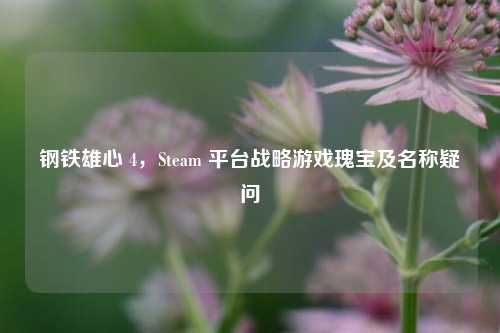 钢铁雄心 4,Steam 平台战略游戏瑰宝及名称疑问