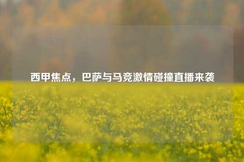 西甲焦点,巴萨与马竞激情碰撞直播来袭