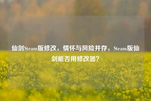 仙剑Steam版修改,情怀与风险并存,Steam版仙剑能否用修改器?