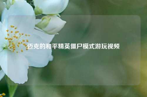 迈克的和平精英僵尸模式游玩视频