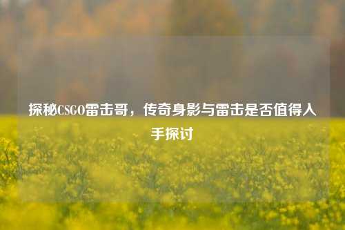 探秘CSGO雷击哥,传奇身影与雷击是否值得入手探讨