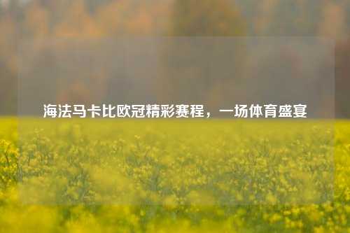 海法马卡比欧冠精彩赛程，一场体育盛宴
