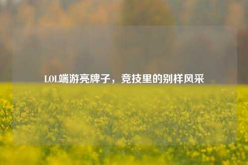 LOL端游亮牌子,竞技里的别样风采