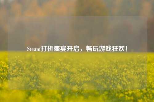 Steam打折盛宴开启，畅玩游戏狂欢！