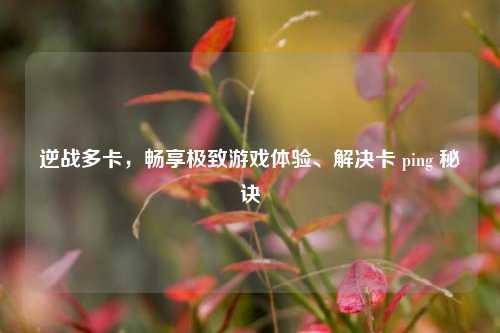 逆战多卡,畅享极致游戏体验、解决卡 ping 秘诀
