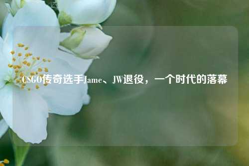 CSGO传奇选手Jame、JW退役，一个时代的落幕
