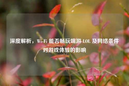 深度解析,Wi-Fi 能否畅玩端游 LOL 及网络条件对游戏体验的影响
