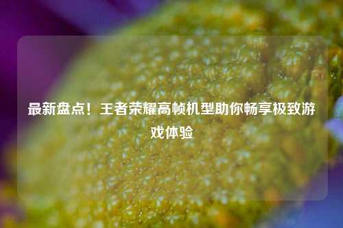 最新盘点!王者荣耀高帧机型助你畅享极致游戏体验