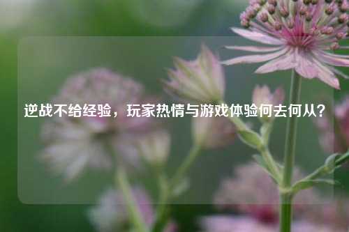 逆战不给经验，玩家热情与游戏体验何去何从？