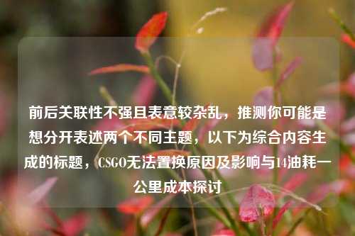 前后关联性不强且表意较杂乱，推测你可能是想分开表述两个不同主题，以下为综合内容生成的标题，CSGO无法置换原因及影响与14油耗一公里成本探讨