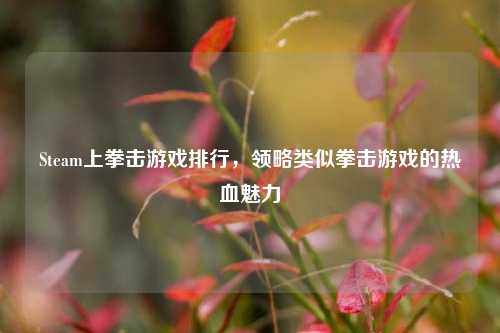 Steam上拳击游戏排行,领略类似拳击游戏的热血魅力