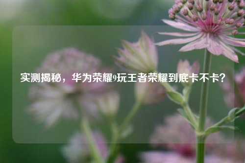 实测揭秘，华为荣耀9玩王者荣耀到底卡不卡？