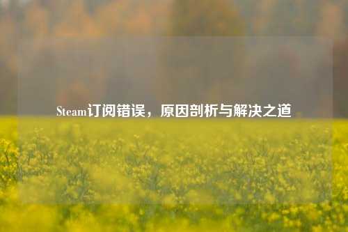 Steam订阅错误，原因剖析与解决之道