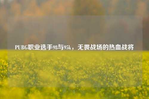PUBG职业选手98与95k,无畏战场的热血战将