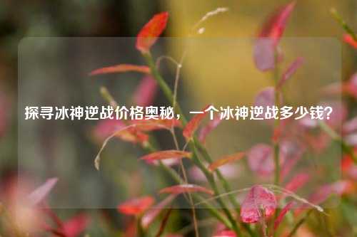 探寻冰神逆战价格奥秘，一个冰神逆战多少钱？