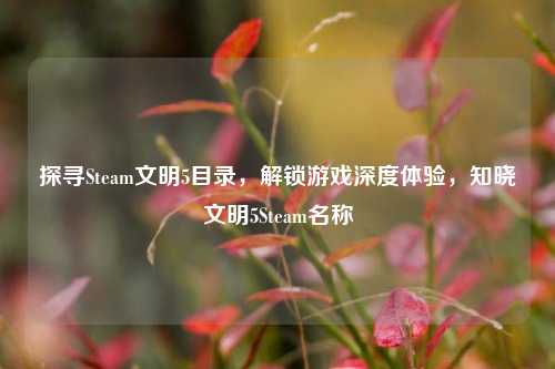 探寻Steam文明5目录，解锁游戏深度体验，知晓文明5Steam名称