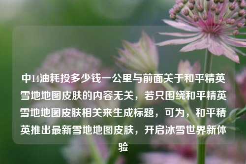 中14油耗投多少钱一公里与前面关于和平精英雪地地图皮肤的内容无关,若只围绕和平精英雪地地图皮肤相关来生成标题,可为,和平精英推出最新雪地地图皮肤,开启冰雪世界新体验