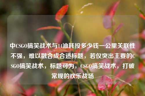 中CSGO搞笑战术与14油耗投多少钱一公里关联性不强,难以融合成合适标题,若仅突出主要的CSGO搞笑战术,标题可为,CSGO搞笑战术,打破常规的欢乐战场