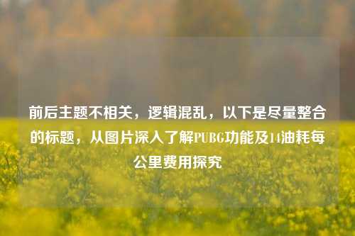 前后主题不相关,逻辑混乱,以下是尽量整合的标题,从图片深入了解PUBG功能及14油耗每公里费用探究