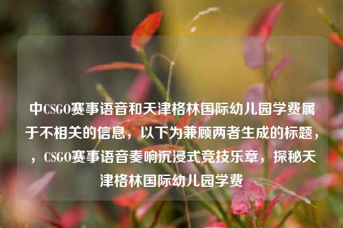 中CSGO赛事语音和天津格林国际幼儿园学费属于不相关的信息，以下为兼顾两者生成的标题，，CSGO赛事语音奏响沉浸式竞技乐章，探秘天津格林国际幼儿园学费