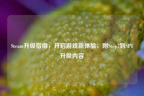 Steam升级指南，开启游戏新体验，附Step7到SP1升级内容