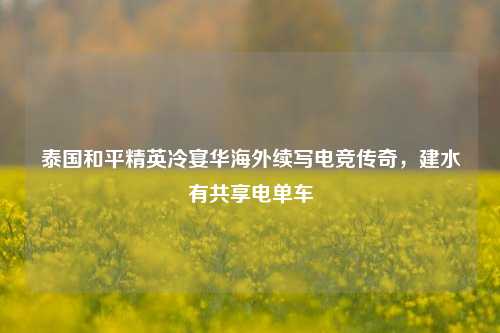 泰国和平精英冷宴华海外续写电竞传奇，建水有共享电单车