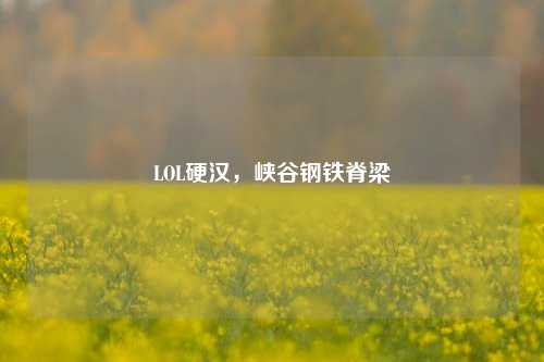 LOL硬汉,峡谷钢铁脊梁