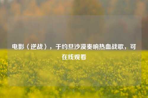 电影〈逆战〉，于约旦沙漠奏响热血战歌，可在线观看