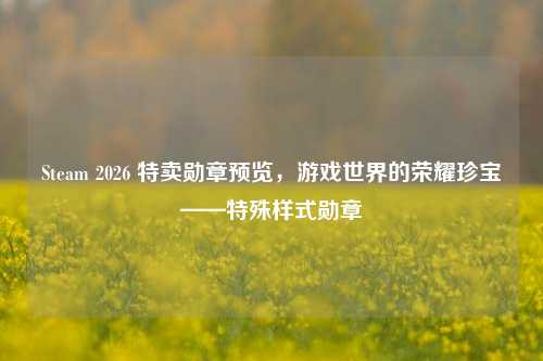 Steam 2026 特卖勋章预览，游戏世界的荣耀珍宝——特殊样式勋章