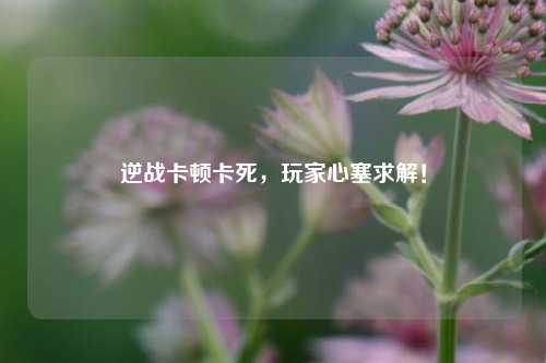 逆战卡顿卡死，玩家心塞求解！