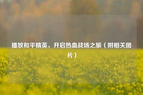 播放和平精英，开启热血战场之旅（附相关图片）
