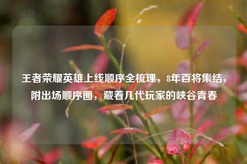 王者荣耀英雄上线顺序全梳理,8年百将集结,附出场顺序图,藏着几代玩家的峡谷青春