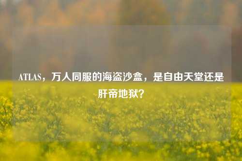 ATLAS，万人同服的海盗沙盒，是自由天堂还是肝帝地狱？