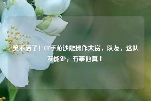笑不活了!CF手游沙雕操作大赏,队友,这队友能处,有事他真上